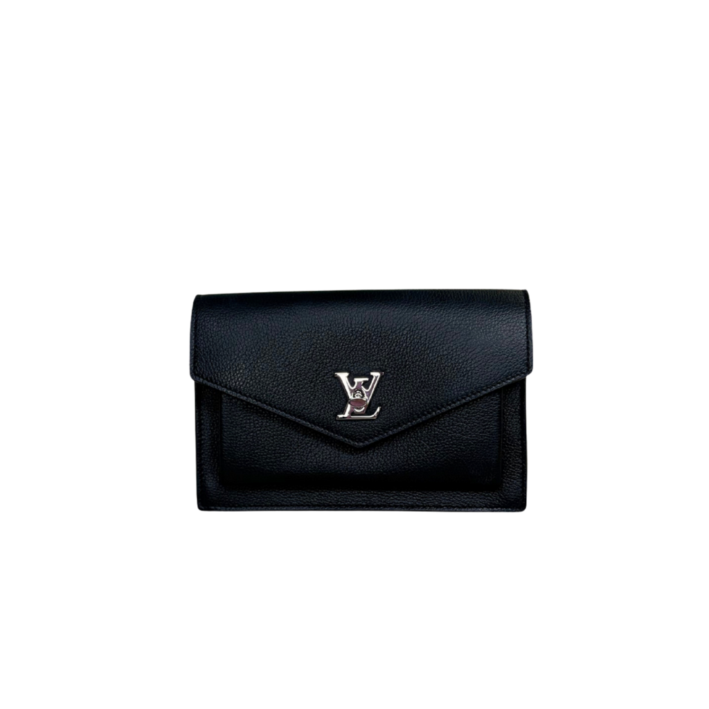 MyLockMe Black Chain Pochette Silver Hardware