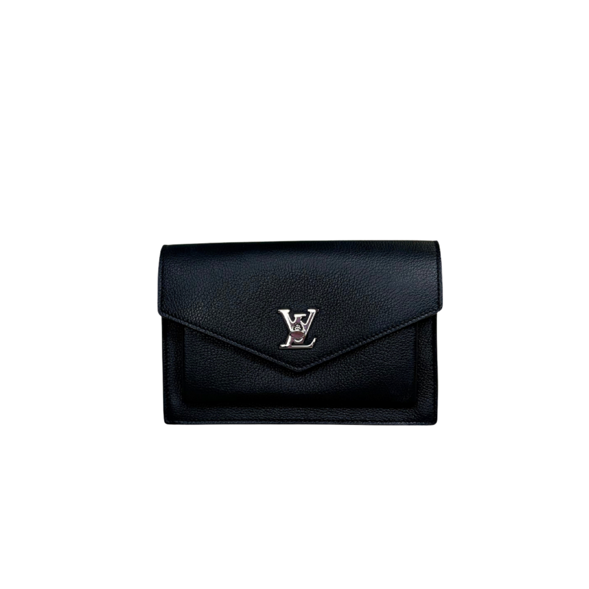 MyLockMe Black Chain Pochette Silver Hardware