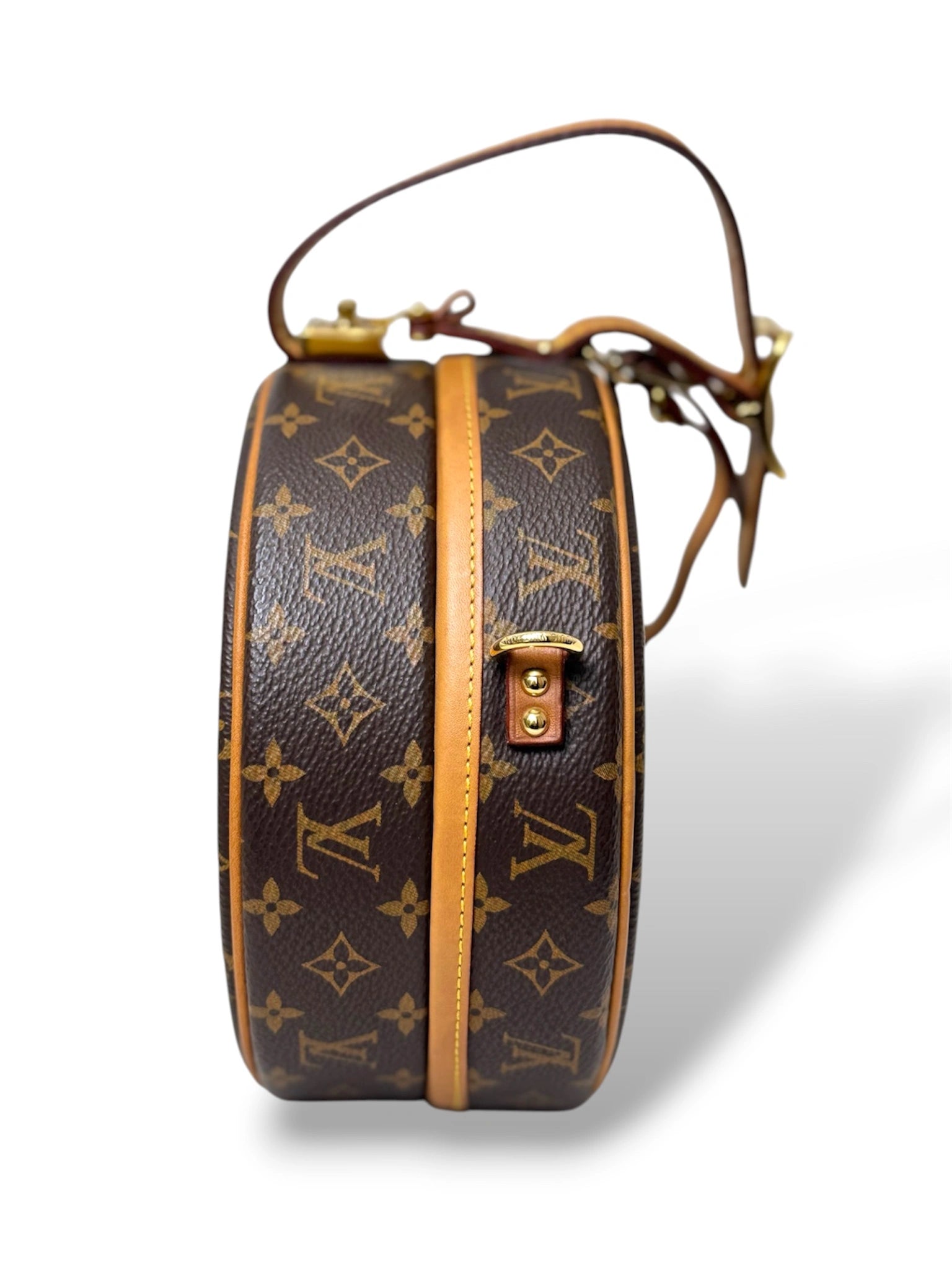 Petite Boite Chapeau Monogram Canvas Gold Hardware