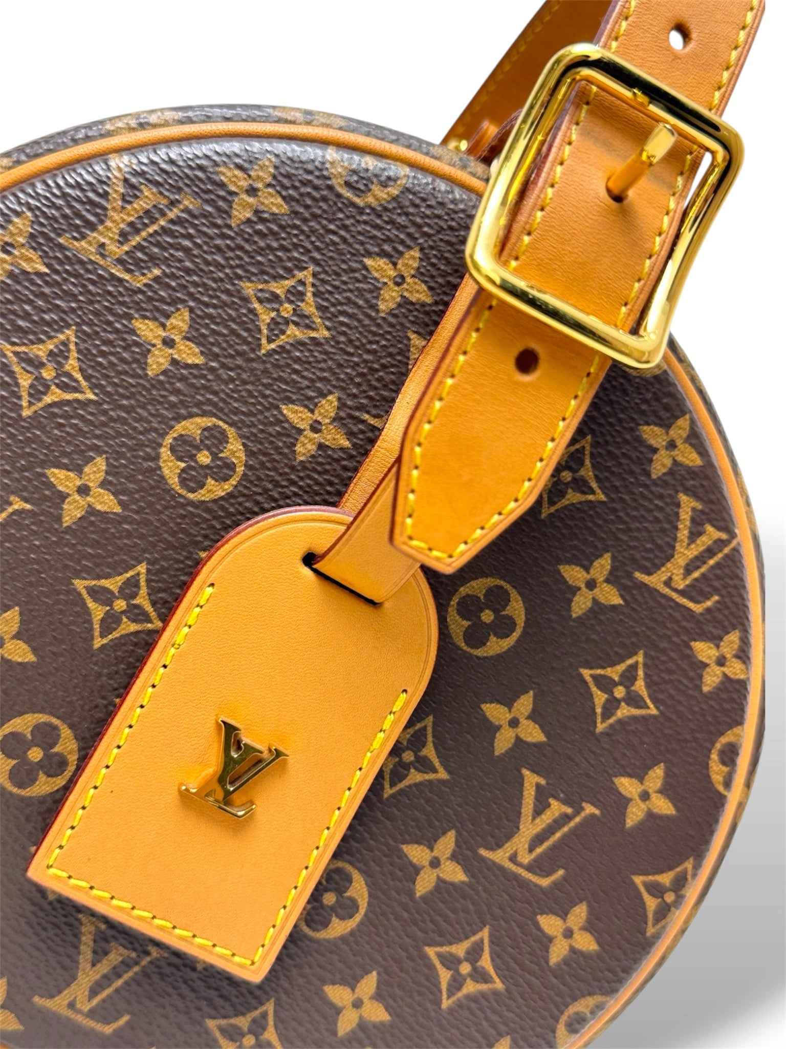 Petite Boite Chapeau Monogram Canvas Gold Hardware