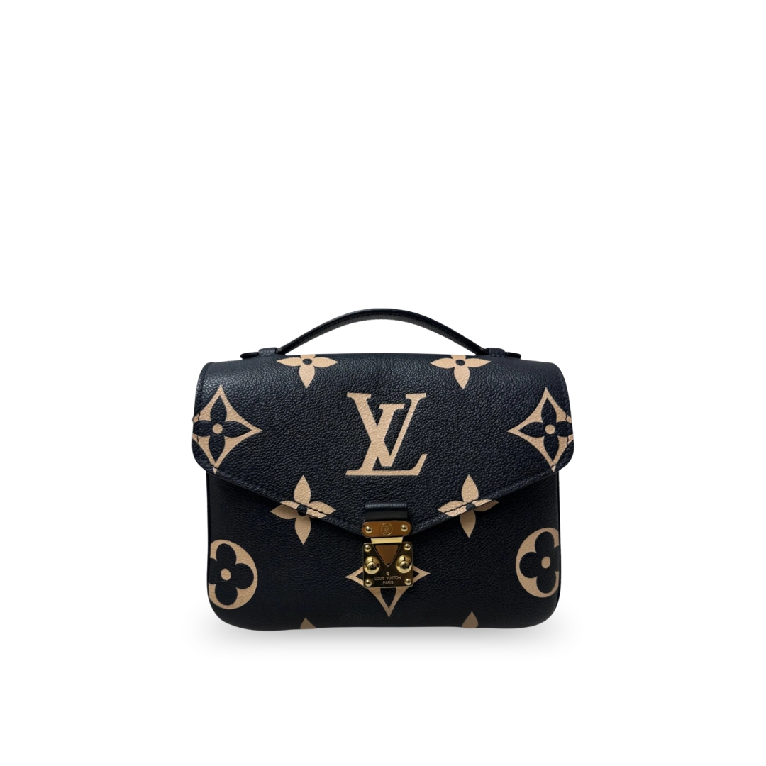 Pochette Métis Bicolor Empreinte Leather Gold Hardware