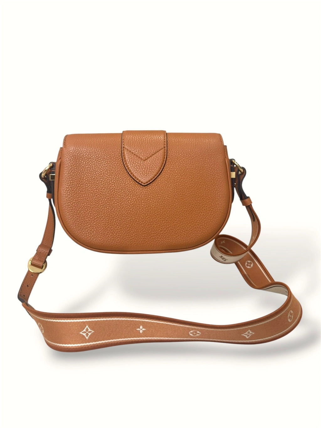Pont 9 PM Caramel Brown Grained Leather Gold Hardware