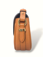Pont 9 PM Caramel Brown Grained Leather Gold Hardware