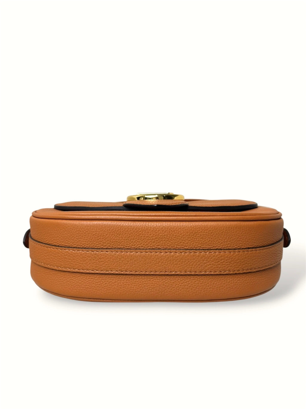Pont 9 PM Caramel Brown Grained Leather Gold Hardware