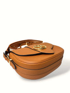 Pont 9 PM Caramel Brown Grained Leather Gold Hardware