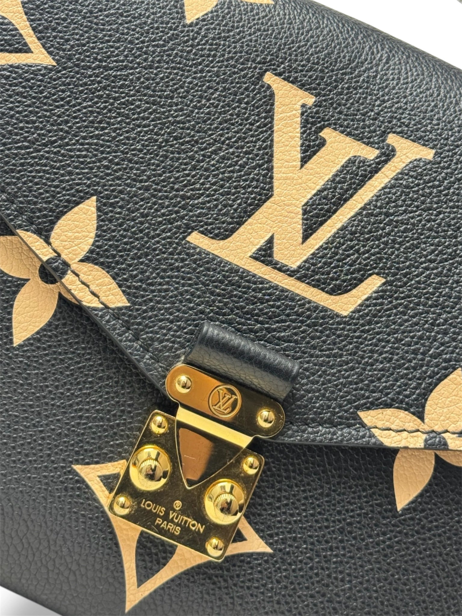 Pochette Métis Bicolor Empreinte Leather Gold Hardware