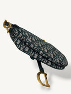 Saddle Oblique Jacquard Canvas Small Gold-Tone Hardware