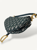 Saddle Oblique Jacquard Canvas Small Gold-Tone Hardware