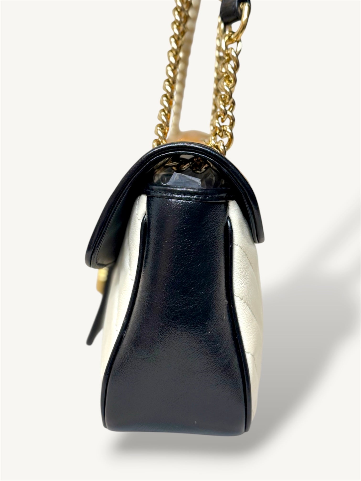 GG Marmont Matellasé Tri-color Gold-Tone Chain Strap