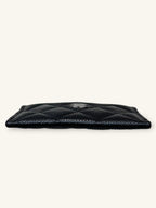 Classic Card Holder Silver-Tone Hardware Black Caviar Leather