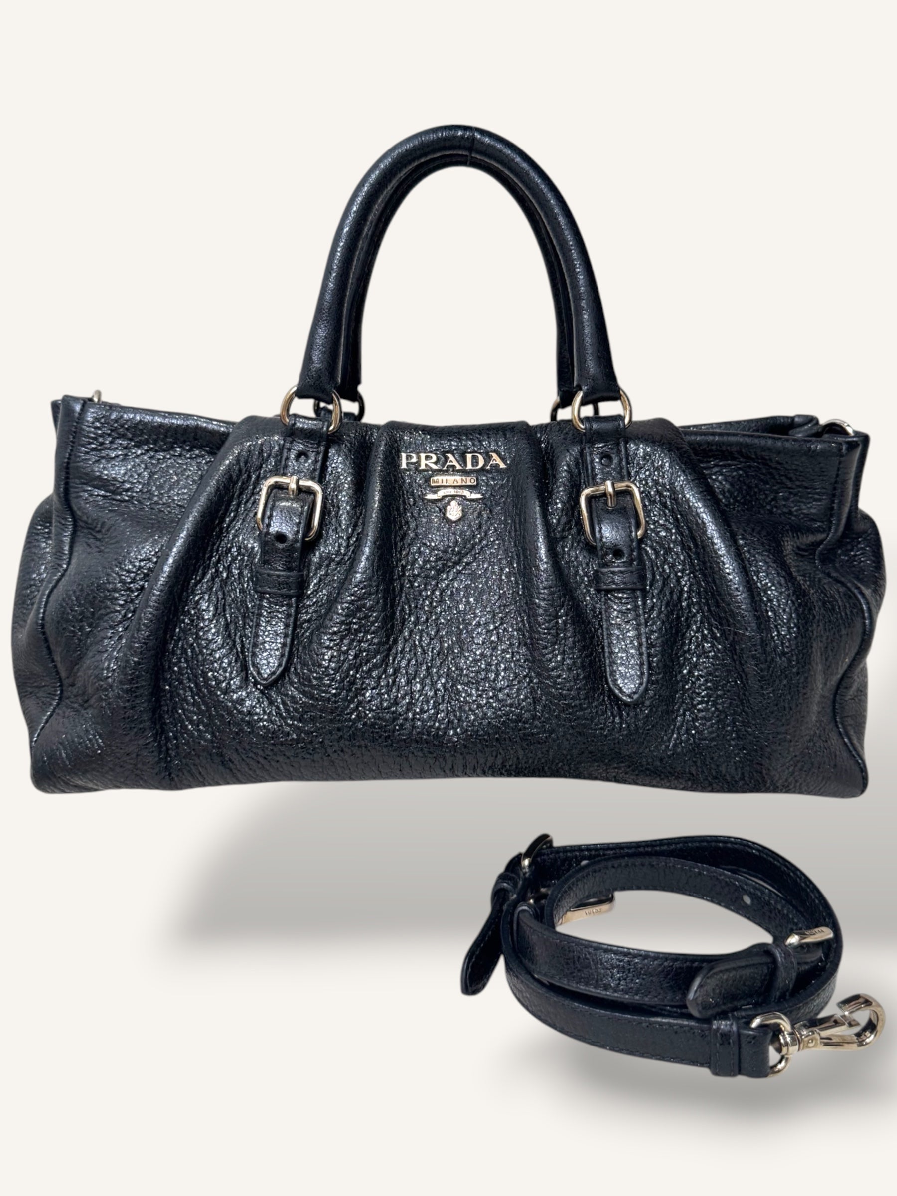 2-Way Vitello Shine Handbag
