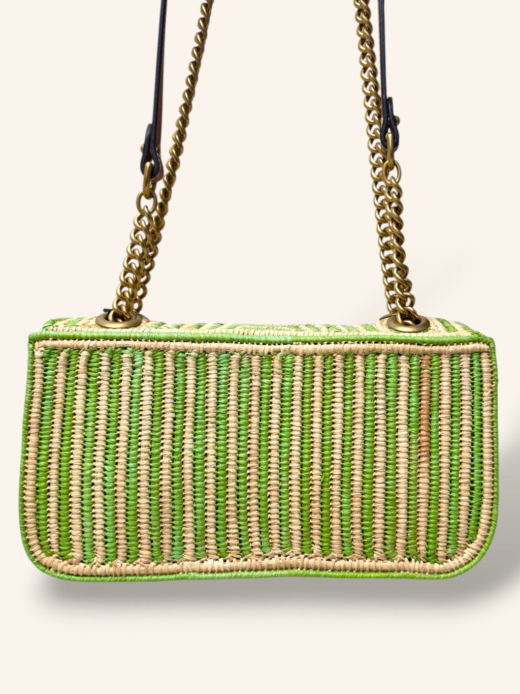 Limited Edition GG Marmont Medium Raffia Woven