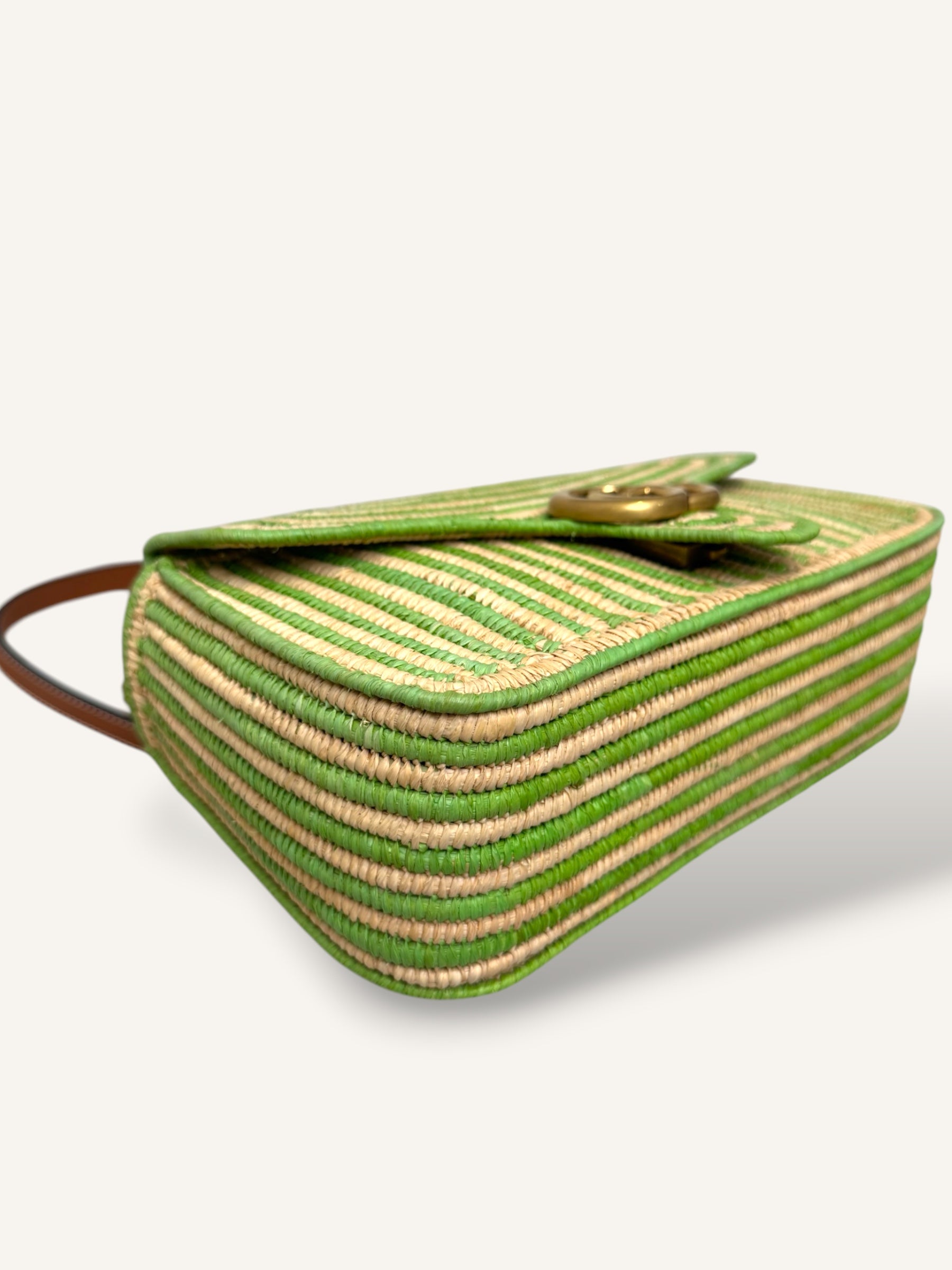 Limited Edition GG Marmont Medium Raffia Woven