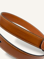 Triomphe Tan Belt Gold-Finish Buckle Size 70