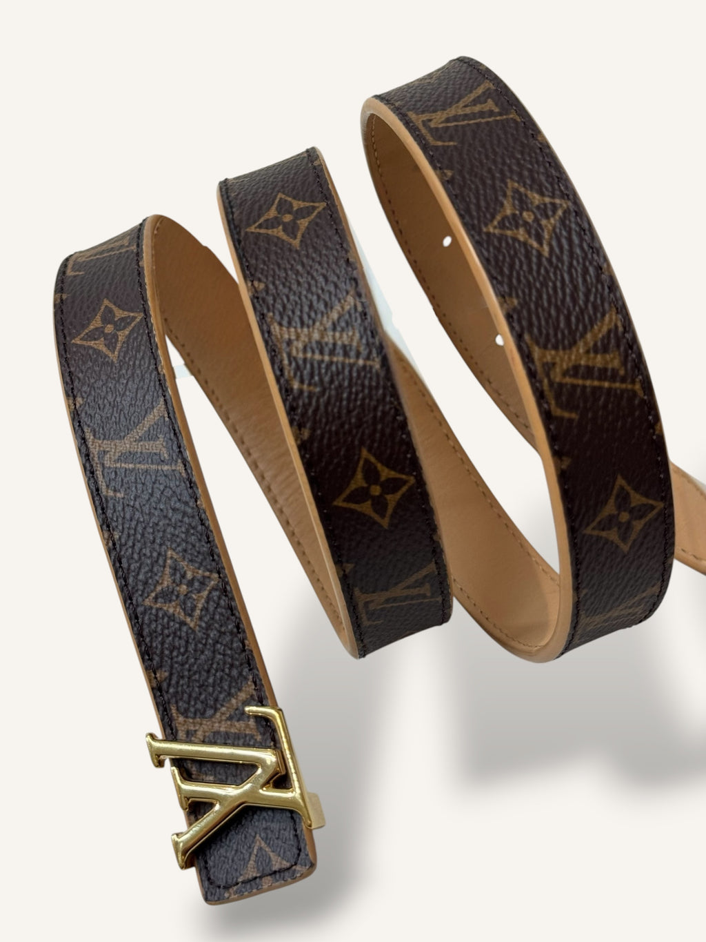Monogram Reversible Belt Gold-Toned Buckle Hardware Size 85/34