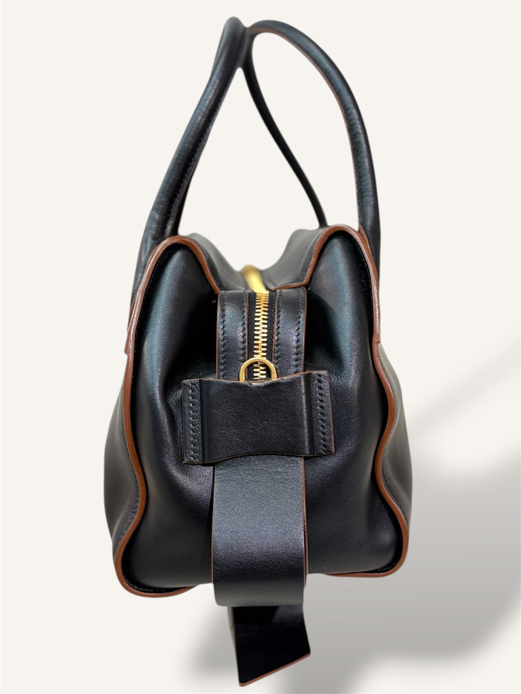Bowler Smooth Leather Two-way Bag