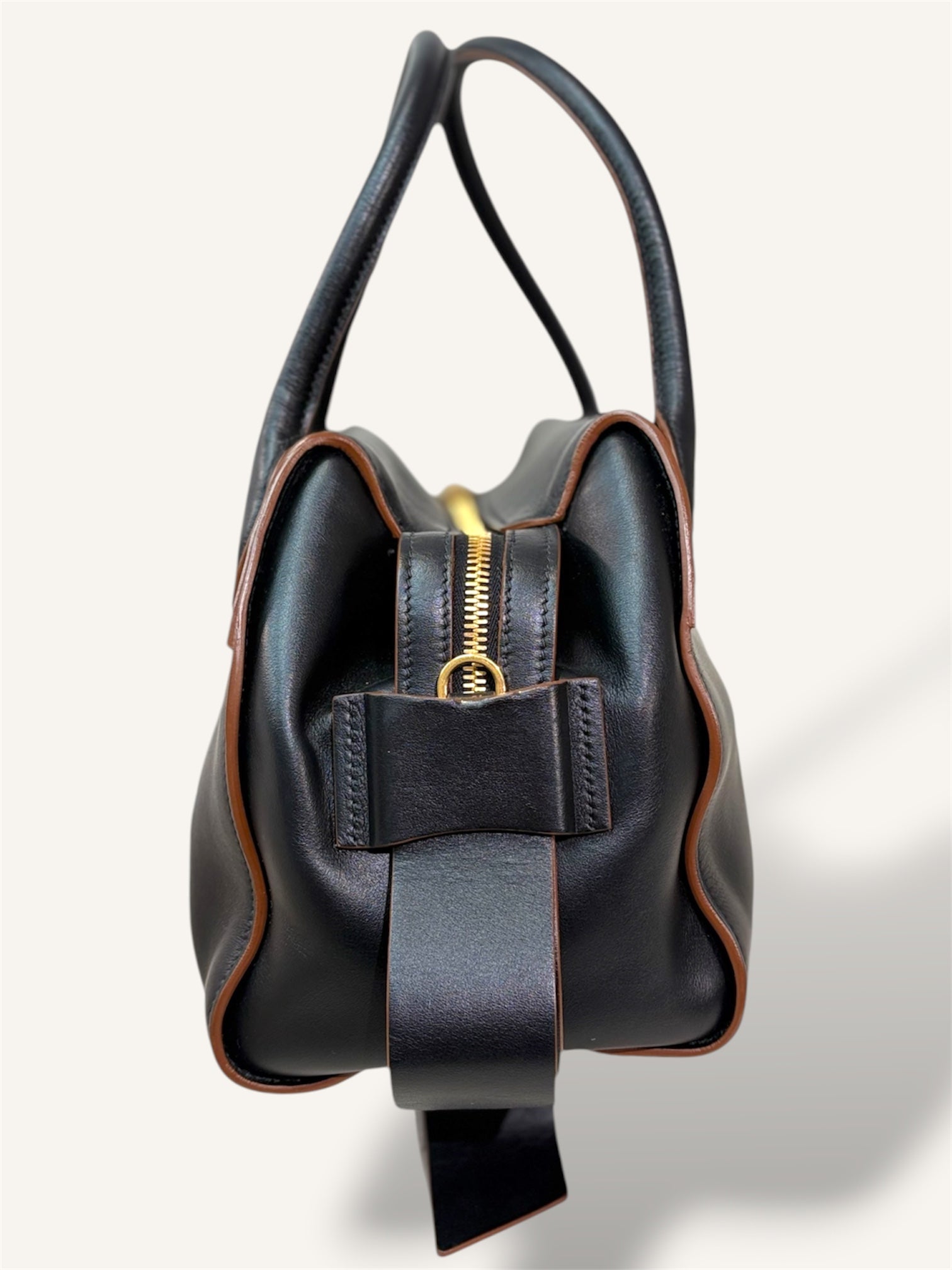 Bowler Smooth Leather Two-way Bag