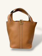 Picotin Lock Gold Clemence Leather Gold Hardware