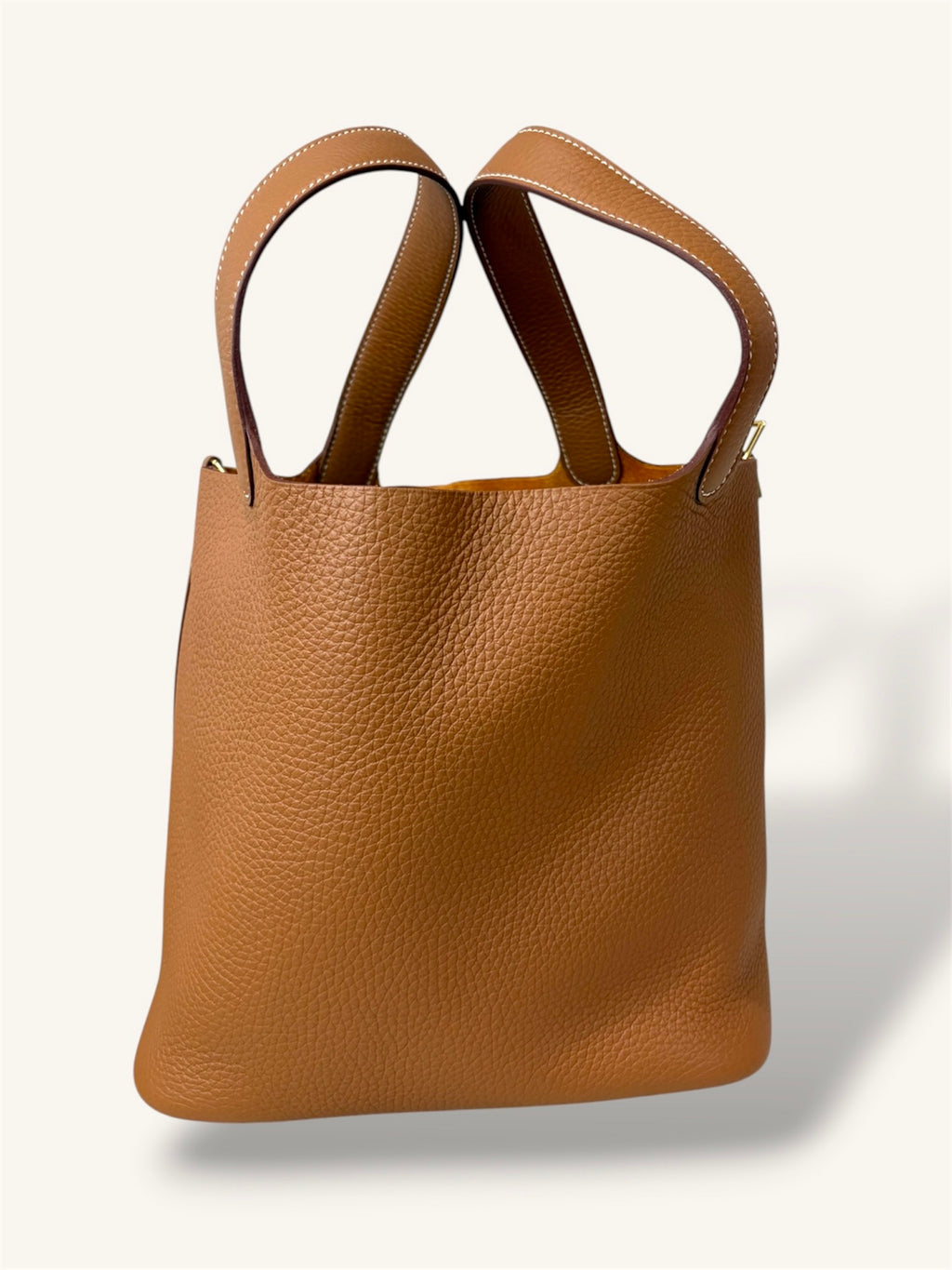 Picotin Lock Gold Clemence Leather Gold Hardware