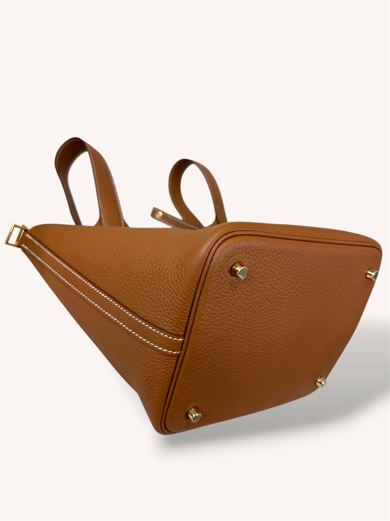 Picotin Lock Gold Clemence Leather Gold Hardware