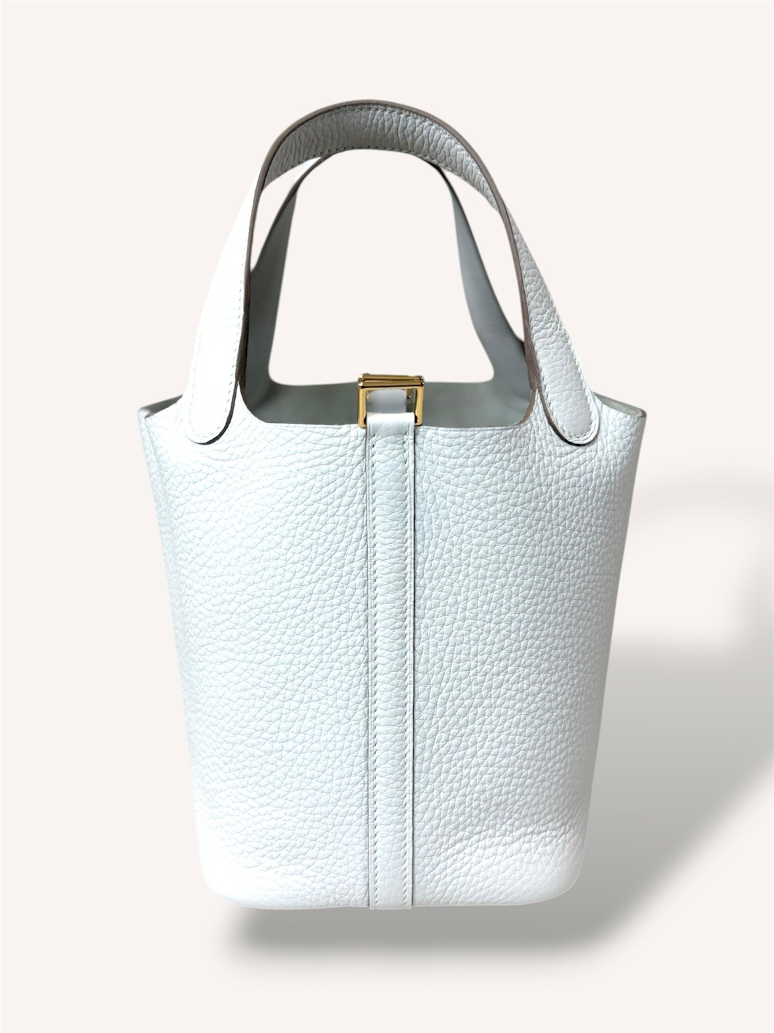 Picotin White Clemence Lock 18 Gold Hardware (2020)