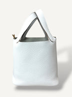 Picotin White Clemence Lock 18 Gold Hardware (2020)