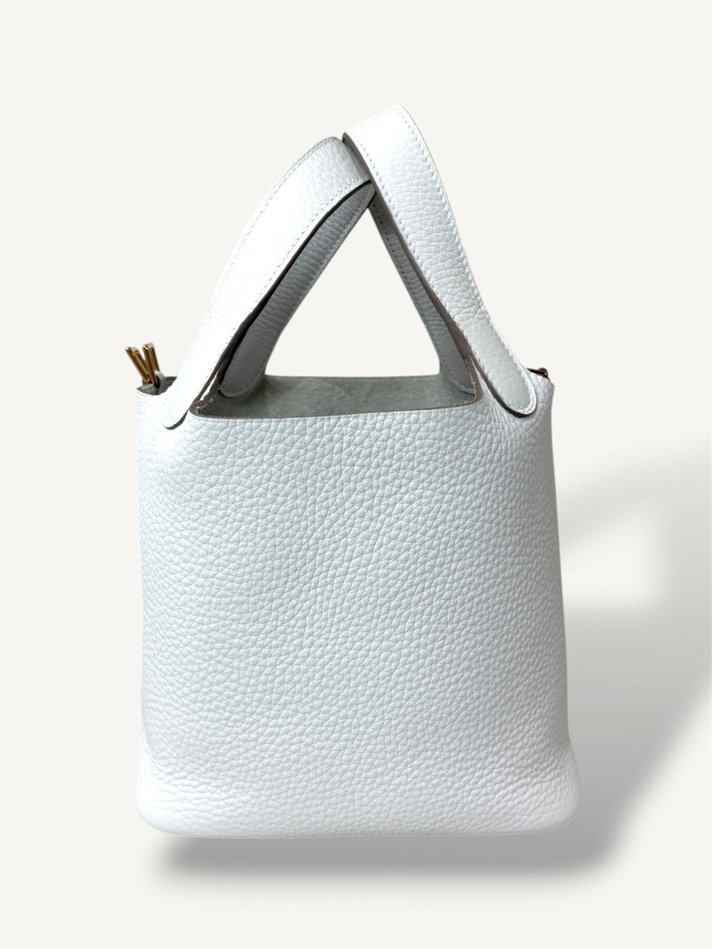 Picotin White Clemence Lock 18 Gold Hardware (2020)