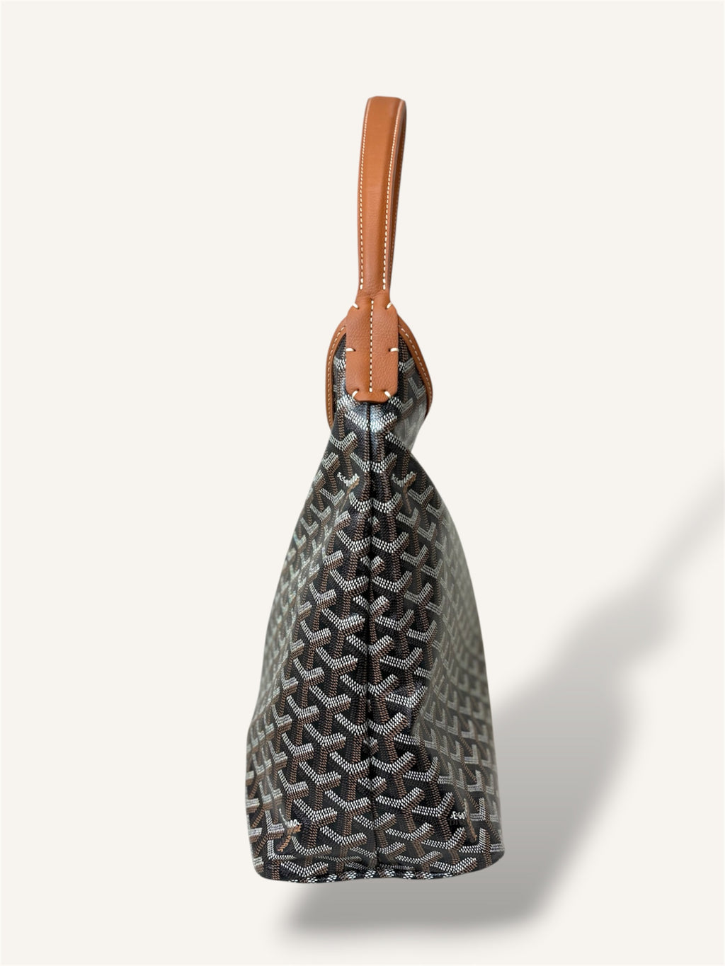 Bohème Hobo Bag Black & Tan Goyardine Leather