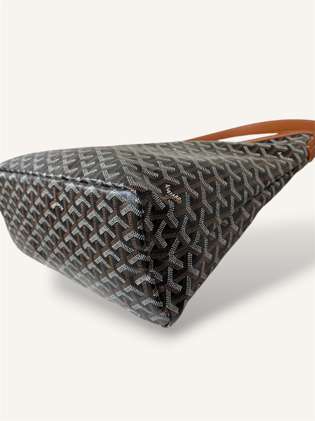 Bohème Hobo Bag Black & Tan Goyardine Leather