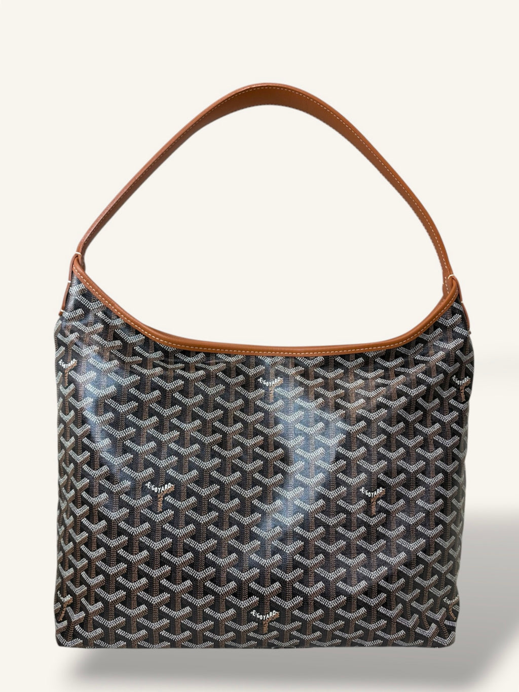 Bohème Hobo Bag Black & Tan Goyardine Leather
