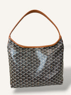 Bohème Hobo Bag Black & Tan Goyardine Leather