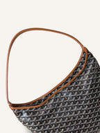 Bohème Hobo Bag Black & Tan Goyardine Leather
