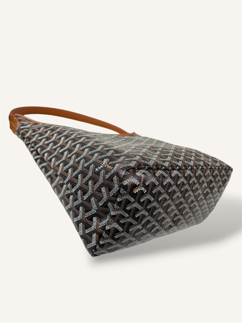 Bohème Hobo Bag Black & Tan Goyardine Leather