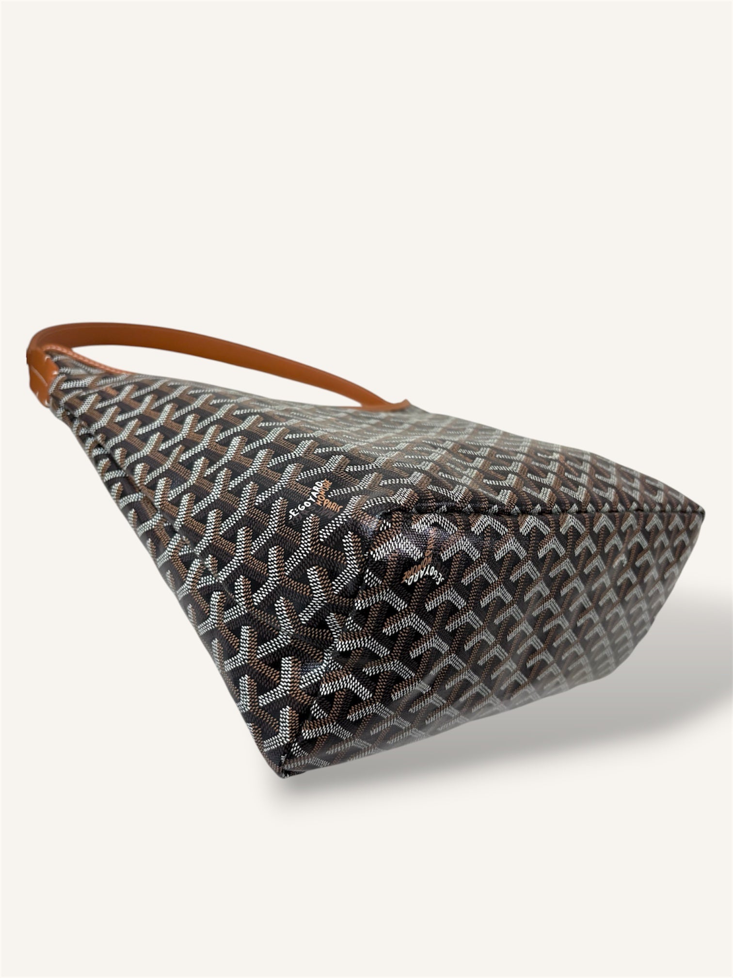 Bohème Hobo Bag Black & Tan Goyardine Leather