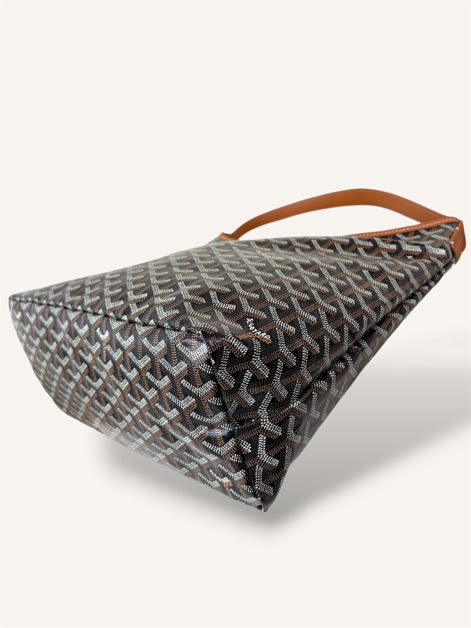 Bohème Hobo Bag Black & Tan Goyardine Leather