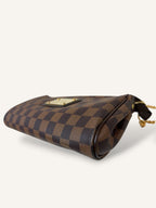 Eva Clutch Damier Ebene Gold-Tone Chain Strap