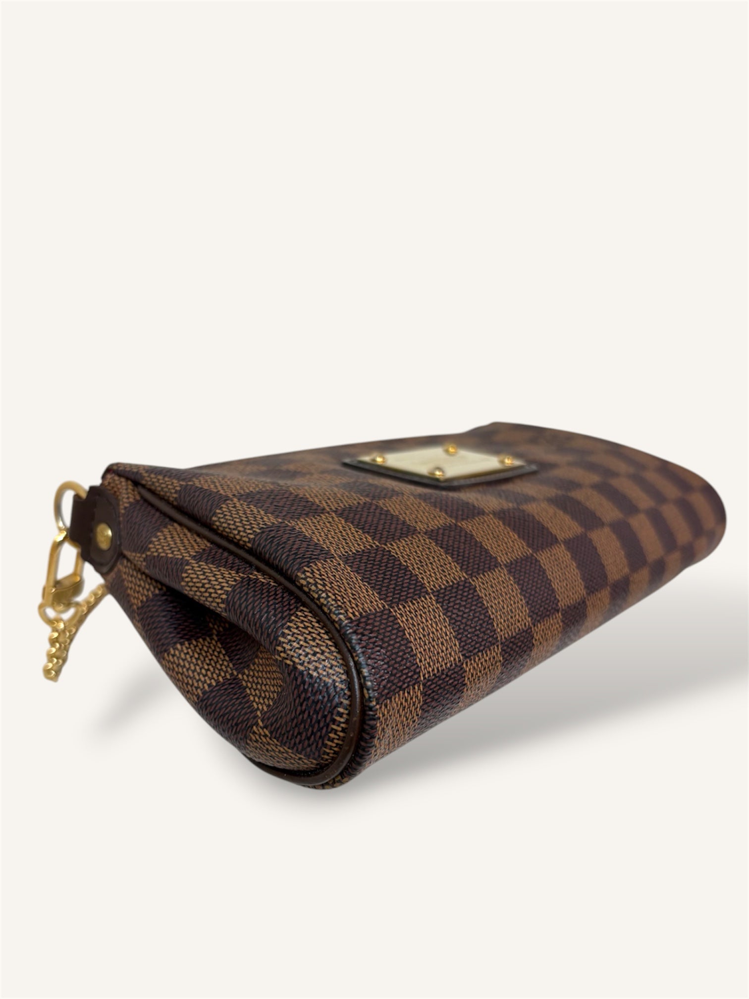 Eva Clutch Damier Ebene Gold-Tone Chain Strap