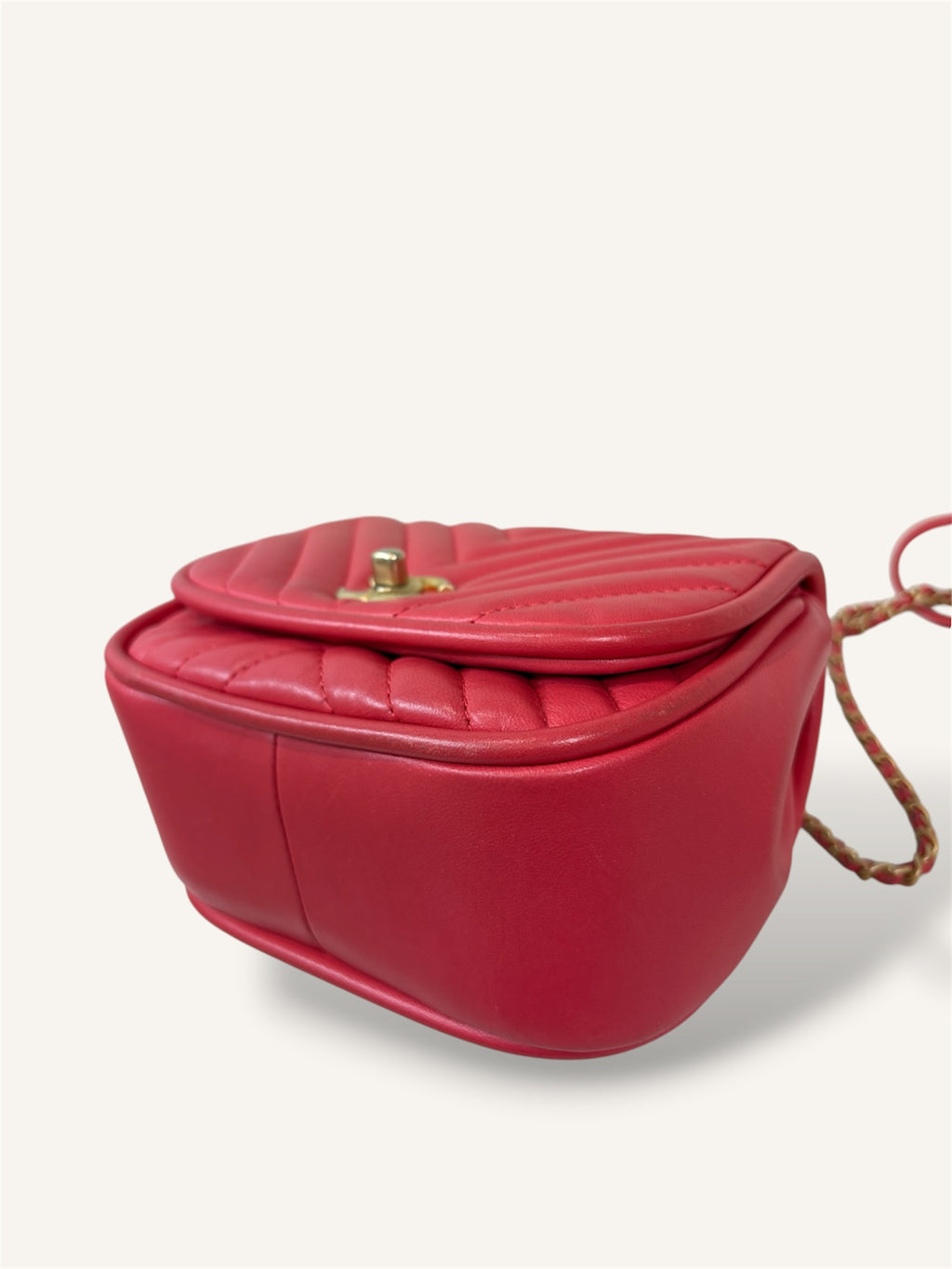 Coral Reversed Mini Chevron Lambskin Leather Series 24