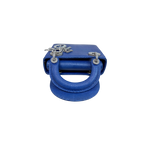 Mini Lady Dior Bag Blue Lizard W/ Crystals Charms Silver Hardware