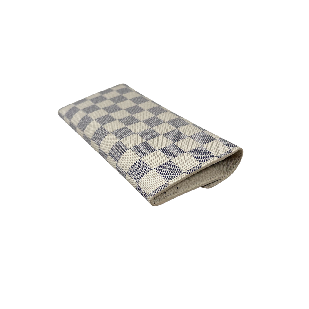 Josephine Wallet Damier Azur Canvas Gold Hardware