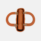 Lady Dior Small Orange Cannage Lambskin Leather ABC Strap Gold Hardware