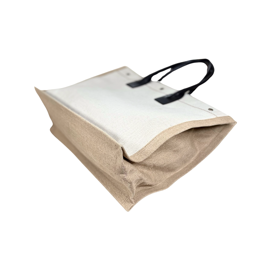 Rive Gauche Tote Bag Gray Silver Hardware