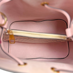 NèoNoè MM Bucket Bag Damier Azur Canvas Rose Ballerina Gold Hardware