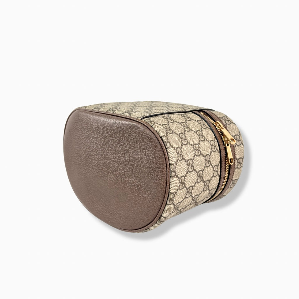 Ophidia Cosmetic Case GG Supreme Canvas Gold Hardware