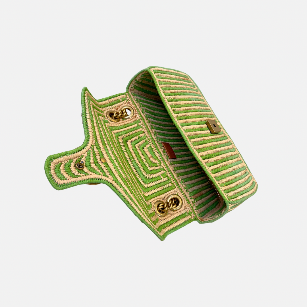 Limited Edition GG Marmont Medium Raffia Woven Gold Hardware