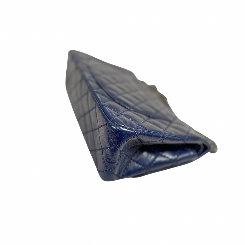 Reissue Bag Navy Blue Calfskin Leather Silver-tone Hardware