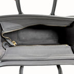 Nano Luggage Grey Kohl Drummed Calfskin Leather