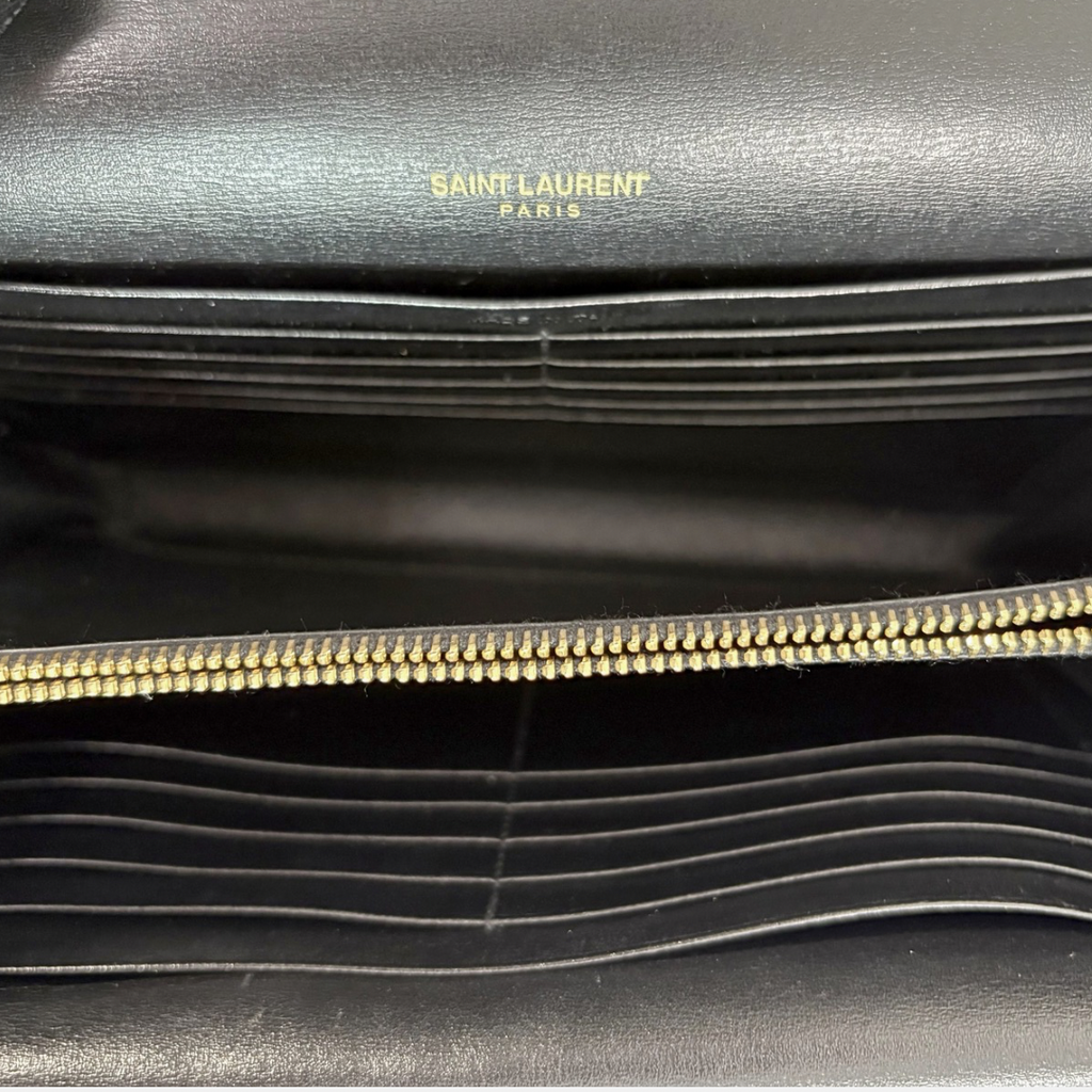 Sulpice Chain Shoulder Bag Black Gold Hardware