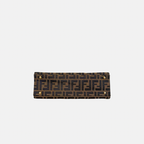 Zucca Canvas Vintage Handbag Brown Gold Hardware
