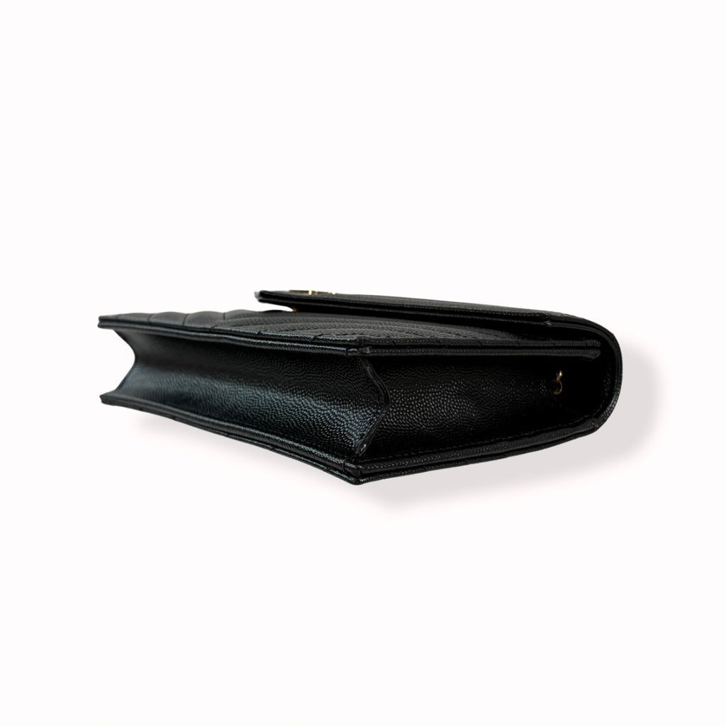 Classic Cassandre Chain Wallet Black Gold-Tone Hardware